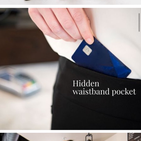 Betabrand Dress Pant Yoga Pants Straight Leg Pockets XL Petite Black - Picture 10 of 13